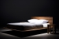 Preview: orig. SLIM Bett Design schlicht & modern aus Massivholz edler eleganter Klassiker